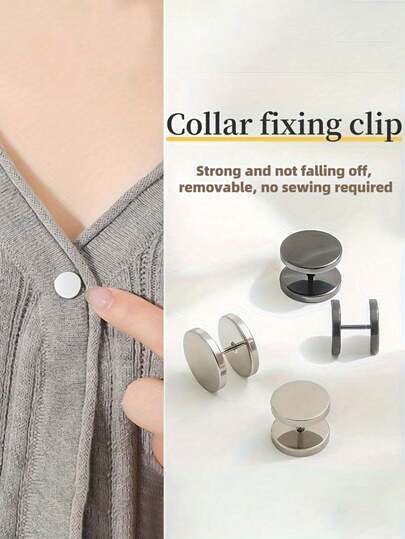 2/4pcs No-Sew Spiral Clips - Detachable Metal Cuff Clips, Suitable For Sweaters, Skirts, Pant Hems | Mixed Colors | Fashion Decorative Buttons For Collars, Cuffs And Clothing Alterations, Clothing Clips, Hem Fixers, Minimalist Clip Design, Fabric Clips, Halloween Accessories, Teacher's Day, Valentine's Day, Ramadan