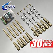 30pcs Carp Fishing Accessories Kit - Quick Change Swivel, Plastic Lead Clip, Anti Sleeve, Great Terminal Tackle