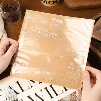 100pcs, 50pcs Packaging Bags + 50pcs Stickers, Clear Heat Seal Bags - Ideal For Packaging Donuts And Egg Sandwiches - Disposable