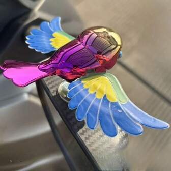 Figura decorativa de pájaro falso impulsada por el viento, adorno lindo, decoración de pájaro volador creativa para motocicleta, coche