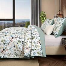 2/3pcs Printed Bedspread Set (Bedspread*1, Pillowcase*1/2, Pillow Insert Not Included), Fashionable Printed Design, Beautiful, Breathable And Comfortable, Soft, Suitable For Bedroom, Hotel, Guest Room, Bedding Set, All Season - Multicolor - View 6