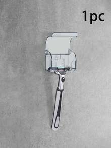 2pcs Shower Wall Mounted Razor Holder - Self-Adhesive Waterproof Hooks, Bathroom Razor Storage Hanging Rack, Manual Razor Holder With Dust Cover, Suitable For Storing Razor, Loofah, Towel And Toothbrush, For Home, Bathroom, School, Dorm And Restroom, Bathroom Accessories, Travel Essential