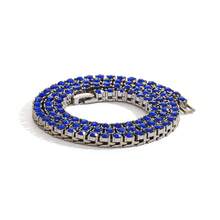 时尚嘻哈彩色网球链项链，适合男士日常佩戴、派对、街头说唱配饰