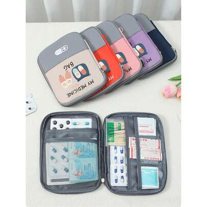 Túi đựng thuốc di động "My Medicine Bag" dạng hộp, bộ sơ cứu nhỏ gọn, túi đựng thuốc tiện dụng khi đi du lịch và sử dụng tại nhà, túi đựng thuốc nhỏ, bộ dụng cụ khẩn cấp, nhiều màu sắc, phụ kiện y tế thiết yếu cho người quan tâm đến sức khỏe, dụng cụ sắp xếp sức khỏe hàng ngày.