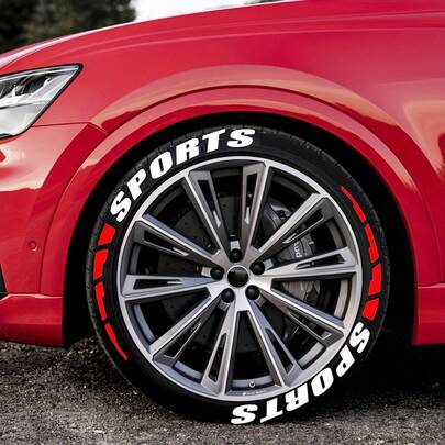 1pc PE Material Racing Tire Sticker, Red Series PVC Rubber Sticker, For Motorcycle And Car Wheel Hub Decoration, Fit For 10x4.7 Inch/10x4.7 Inch, 10x5.5 Inch/10x5.5 Inch, 12x5.5 Inch/12x5.5 Inch, 12x6.5 Inch/12x6.5 Inch, 13x7 Inch/13x7 Inch, 14x7 Inch/14x7 Inch, 15x8 Inch/15x8 Inch, 16x8 Inch/16x8 Inch