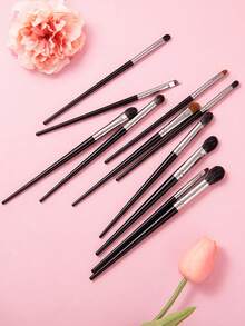 11pcs Animal Hair Eye Makeup Brushes, Full Set Of Eye Makeup Brushes