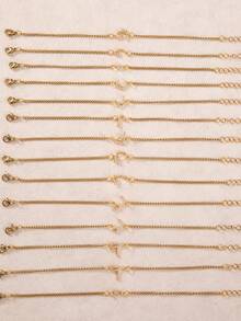 1条简约阿拉伯字母手链，是送给男士/女士、家人、朋友的理想礼物，适合周年纪念日、生日、节日、毕业典礼、舞会和其他场合。