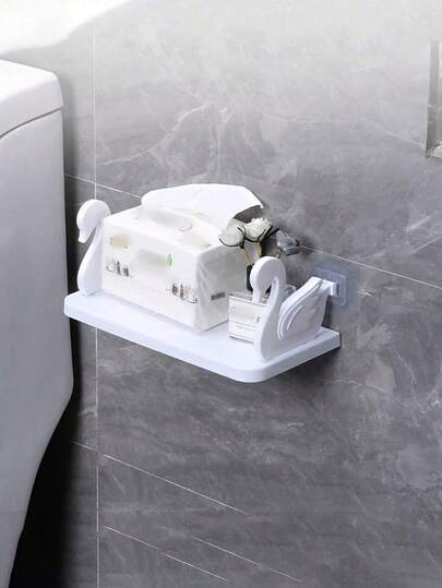 3pcs Wall Mounted Storage Shelves, No Drilling Installation, Suitable For Bathroom, Kitchen, Bedroom And Living Room, Can Store Cosmetics, Shampoo And Body Wash, Multi-Functional Decorative Rack Bathroom Accessories