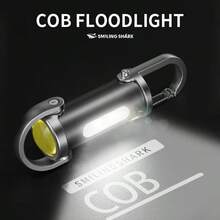 7-Mode LED Keychain Flashlight, Type-C USB Rechargeable Floodlight, Compact Handheld Lamp With Hook Design, Portable & Easy To Place, Mini Keychain Flashlight For Camping, Emergency & Daily Use - Flashlight - View 5