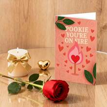 1pc Cute Kangaroo Heart Pattern Valentine's Day Greeting Card. A Perfect Gift For Husband, Wife, Boyfriend And Girlfriend On Valentine's Day And Anniversary. A Special And Adorable Valentine's Day Card. - Multicolor - View 5