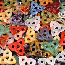 1pc 1 Inch Natural Stone Celtic Knot Undrilled Healing Carved Polished Pendant Necklace Charm - natural stone pendant - View 6