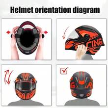 BMX HelmetFull Face Hel-Met For DOT Certified Bicycle Hel-Met Scooter Hel-Met With Visor And Gloves Suitable For Boys And Girls Aged 3 To 12 Years. 23 M/ 49~50cm - 23 - Ver 3