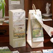 2026 Loose-Leaf Desk Calendar - Retro Style Daily Planner, Suitable For DIY, Office, School And Home Organization - 365 Days Single-Sided Flip Design, Includes Inspirational Quotes (Annual Planner) - Multicolor - View 5