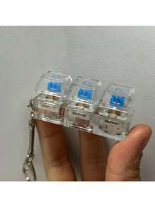 1件装新颖减压玩具，机械键盘键帽放松玩具钥匙扣、钥匙圈和桌面配件