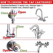 Faucet Ceramic Cartridge, G1/2 Inch Brass Tap Ceramic Disc Cartridges Hot Cold Type F2 - H49mm - Type I2- H76mm - View 3