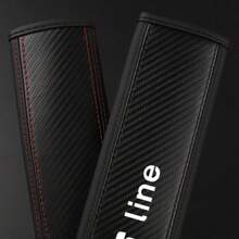 2pcs Nappa Leather Seat Belt Shoulder Pads Protector Fit For Audi S Line A3 A4 A5 A6 A7 A8 S3 S4 S5 S6 S7 Car Accessories - Sline - View 6