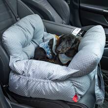 HAZOOWILL Dog Car Seat, Warm & Portable Pet Travel Bed, Suitable For Cats & Dogs Under 25lbs, With Adjustable Safety Strap, Carry/Shoulder Strap, Fits Car Front/Rear Seats & Indoor, Christmas Gift For Autumn/Winter - Multicolor - View 2