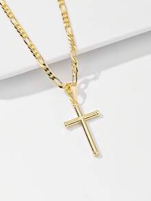 1件经典欧式铜质耶稣十字架吊坠项链，“守护之光”限量版，适合作为圣诞节、感恩节、万圣节、母亲节、情人节礼物，送给朋友、教会成员、初领圣体、日常佩戴和祈祷。 - 金黃色 - 查看 2