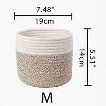 1pc Soft Handwoven Basket, Storage Basket, Plant Basket, Organization Basket, Cosmetic Basket, Travel Basket, Room Decor Basket, Woven Basket, Gift Basket, Black Basket, Storage Basket, Plastic Basket, Toy Basket, Home Decor Basket, Desktop Decor Basket, Home Decor, Bedroom Decor Basket - 彩色 - 查看 12
