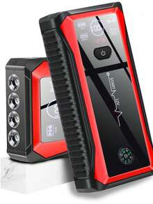 BAIYIG Car Emergency Start Power Supply, Used For Charging Car Batteries, Car Battery Jumper Start Power Supply, Equipped With Portable Charger, Emergency LED Light, Safety Escape Hammer, Compass - Multicolor - View 8