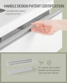 HEXCELEN Bathroom Vanity Unit With 3 Drawers, Bathroom Cabinet, 2 Doors, 2 Compartments Behind Doors, Freestanding Vanity Unit, 30 X 90 X 64 Cm, White - 白色 - 查看 4