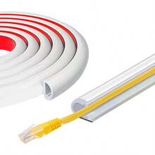 1PC 1m/2m/3meters Cable Hider,Flexible Cable Concealer For Wall Mounted TV, Self-Adhesive Cord Hider Protector Soft Wire Cover With Cap For Wall Home Office Use - Multicolor - View 3