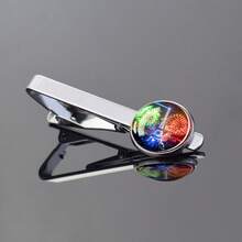 1pc Paris Eiffel Tower Glass Dome Landmark Patterns Tie Clip, Travel-Inspired Men's Tie Accessories Tie Clip - Silver - View 12