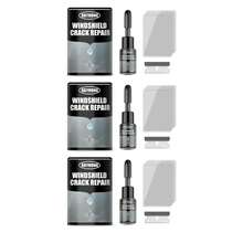 20ml Líquido Reparador de Grietas para Parabrisas Automotriz, Resina Duradera de Relleno, Reparación de Arañazos y Daños en Vidrio, Cuidado y Mantenimiento de Vidrio de Coche, Agente Adhesivo Reparador de Grietas - Negro - Ver 10