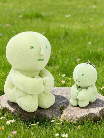 2 Smiski Plush Keychain Corner Jun Sitting Hug Leg Filling Animal Pendant Decoration Children's Birthday Party Creative Gift Home Girl Room Decoration Game Collector, Keychain Collection Ornament