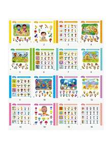 Bolígrafo de audio inteligente en español + 12 tarjetas de aprendizaje de doble cara en español, bolígrafo electrónico multifuncional con voz para el desarrollo intelectual y el aprendizaje lógico, bolígrafo con expresiones lindas y función de iluminación - Multicolor - Ver 11