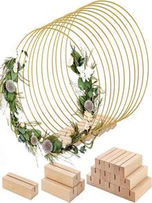 4-12 Inch Large Metal Flower Wreath Rings, Suitable For Crafting, Weaving Wreaths, Gold Circular Rings, DIY Wedding Decor, Dream Catchers - Multicolor - View 2