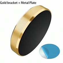 1/3个创意圆形迷你磁性车载导航仪表盘出风口合金随机贴纸手机支架，多功能迷你磁性粘贴式金属车载导航仪表盘出风口合金磁吸式家用手机支架，车载卫星导航和手机支架，仪表盘支架 - 彩色 - 查看 17