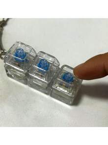 1件装新颖减压玩具，机械键盘键帽放松玩具钥匙扣、钥匙圈和桌面配件