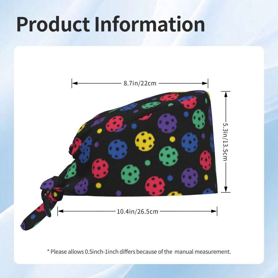 1pc Stylish Nurse's Cap For Women, Work Cap, Polyester Sweat Towel Material,Suitable For Both Men And Women.,Working Cap Scrub Cap With Sweatband Adjustable Unisex Women Tie Back Hat Nurse Surgical Caps,Suitable For Protection Against Wind Outdoors, Surgical Procedures, Healthcare Workers, And Fashion Styling; Also Suitable For Everyday Headscarf Wear. - 彩色 - 查看 1