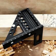 1pc ABS 3D Multi-Angle Combination Protractor Ruler For Woodworking, Precision Measuring & Scribing Layout Tool For Carpenter And Construction - Multicolor - View 10