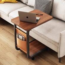 Side Table C Shaped For Sofa Coffee End Tables For Living Room Bedside Tables UK - Brown - View 10