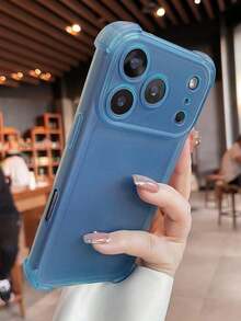 Luxury Matte Transparent Shockproof Protective Case, Suitable For 17 Pro Max, 17 Pro, 17, 16 Pro Max, 15, 14, 13, 12 Pro Max, 11, Anti-Drop Back Cover - Màu xanh trong suốt - Xem 9