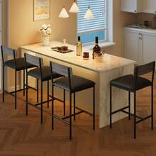 4-piece Bar Stool, Grey