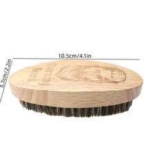 1pc Natural Wooden Hair Brush | Black Bristles + Ergonomic Handle Design | Scalp Massage & Hair Smoothing, Suitable For Daily Grooming & Home Use - Multicolor - View 7