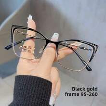 1 Pair Unisex Photochromic Lens Glasses - Transparent Lens, Semi-Rimless Oval Metal Frame - Relieve Eye Fatigue Caused By Computers, TVs, Phones And Games, Also Can Be Worn As Decorative Glasses - Baby Pink - View 16