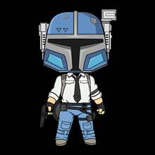 Camiseta esencial casual unisex de Mandalorian - Tacto suave y cuidado fácil para uso diario - Negro - Ver 1