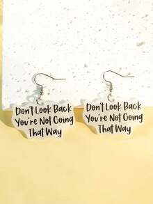 2pcs Funny Women Earrings, Unique "Am I Rolling My Eyes?" Acrylic Earrings, Cute Creative Kawaii Style Jewelry, Distinctive Gift Choice - Multicolor - View 6