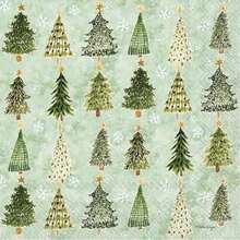 IHR Home Range Servilletas desechables de papel de 3 capas, 5 x 5 pulgadas, patrón de árbol de Navidad(default) - Multicolor - Ver 2