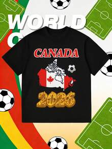 Camiseta de Fútbol Canadá 2026 Unisex para Fanáticos del Fútbol - Negro - Ver 1