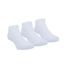 Kit 3 Pares Meia Infantil Branca Pimpolho Cano Baixo Algodão Antiderrapante Unissex Tamanho 31-34 - Branco - Visão 7