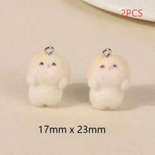 2/5 mặt dây chuyền hình thỏ bằng nhựa nhiều màu thời trang và quyến rũ, thích hợp để làm hoa tai, vòng cổ, vòng tay, móc khóa, phụ kiện, quà tặng ngày lễ DIY - Nhiều màu - Xem 16
