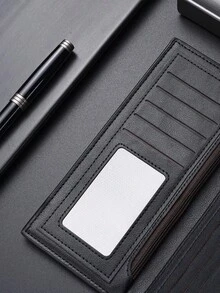 Ví nam siêu mỏng mới về, ví cầm tay cao cấp dành cho doanh nhân, nhiều ngăn đựng thẻ, ví đựng tiền xu bằng da mềm, thời trang. - Nhiều màu - Xem 8