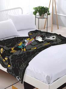 Disney Jack Skellington Nightmare Before Christmas Warm Non-Shedding Flannel Blanket - Super Soft Fuzzy Throw For Couch, Bed & Gift - 風格 - 查看 7