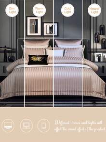 3PCs Beige Striped Vintage Style Comforter Set(1Comforter +2Pillowcases) ,Soft Microfiber Quilt Set,Classic Bedding - Suitable For Various Bed Sizes,Ideal For Gifting