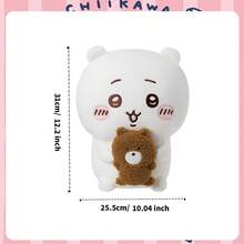 Miniso 1个道具风格毛绒娃娃 | 手持小熊配件 + 可爱刺绣表情，柔软蓬松面料，卧室装饰/沙发靠垫/治愈礼物 - 彩色 - 查看 10